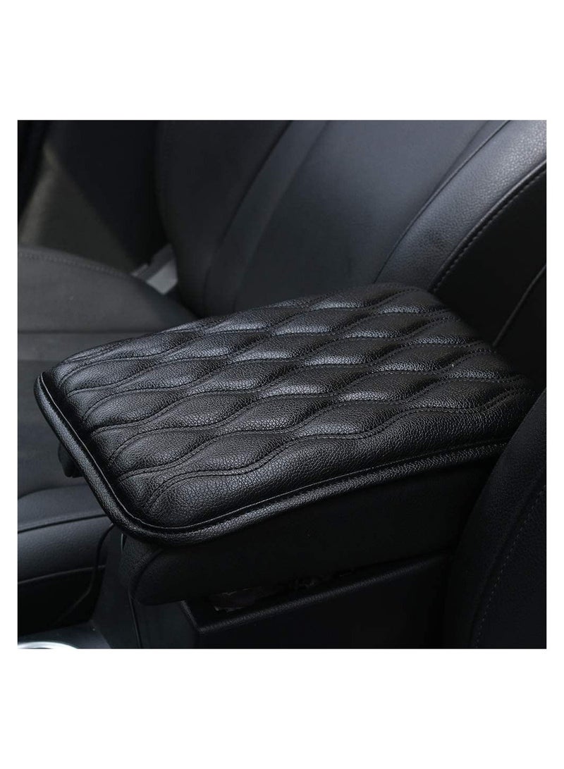 SYOSI Auto Center Console Cover Console Cover Armrest Pads PU Leather Car Armrest Seat Box Pad Cushion Protector Universal Fit - Image 1