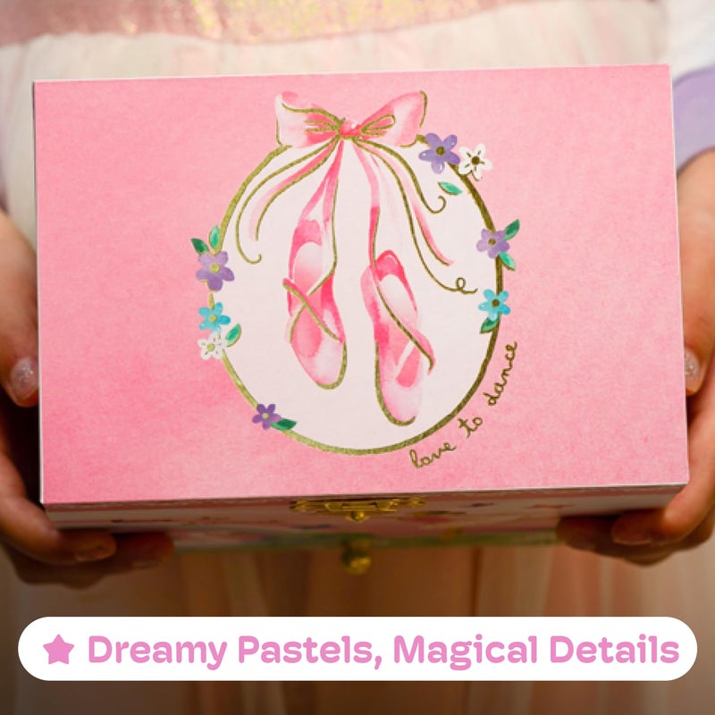 Jewelkeeper Ballerina Jewelry Box Music Box for Girls with Swan Lake Tune - Pink Jewelry Chest for Kids with Twirling Doll and Keepsake Storage - Image 4