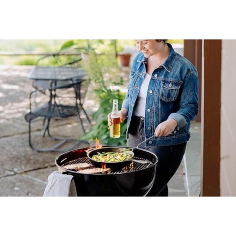 3-Piece Cast Iron Frying Pan Set 6.9"/8.5"/10" Skillets for Kitchen, Stove and Outdoor Cooking Non-Stick, Pre-Seasoned + Free Oil Brush and Spatula - Image 2