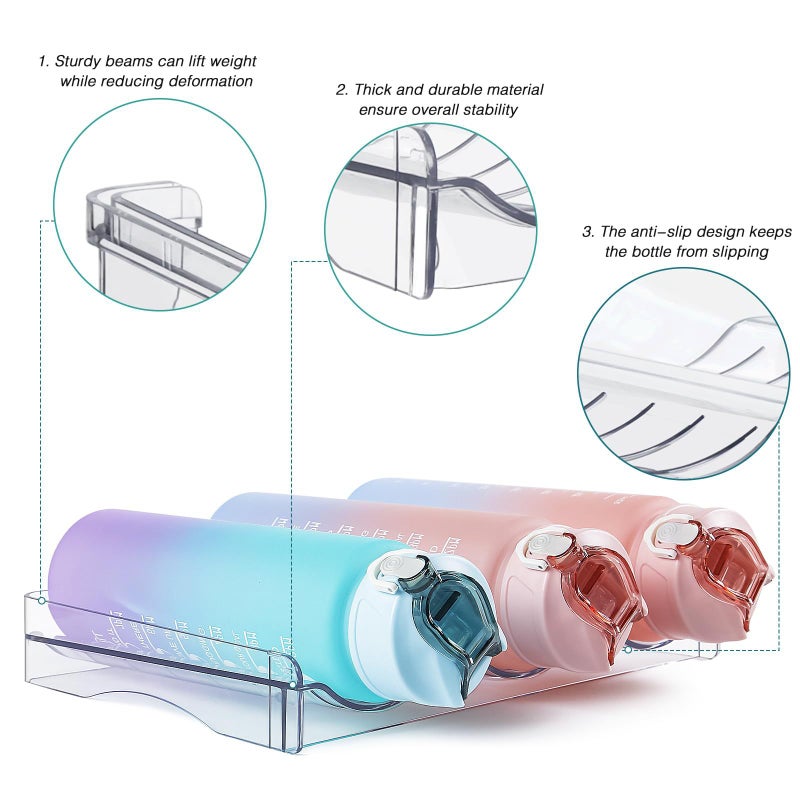 New Red Wine Water Bottle Storage Rack Pet Transparent Wine Display Rack Desktop Multi-Layer Water Cup Storage Rack - Image 4