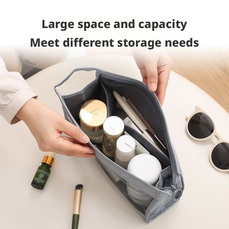 BUDDY TRAVEL Visible Triangle Cosmetic Toiletry Bag - Multi-functional Wet-Dry Separation Travel Wash Bag - Image 3
