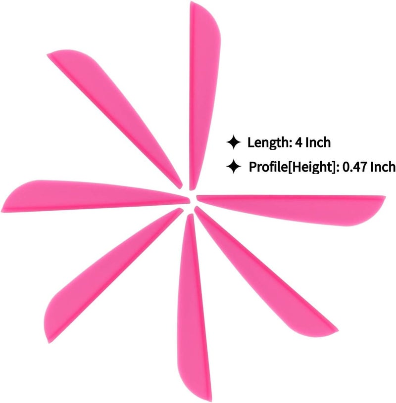 Letszhu Arrows Vanes 4 Inch Plastic Feather Fletching for DIY Archery Arrows 50 Pack… - Image 2