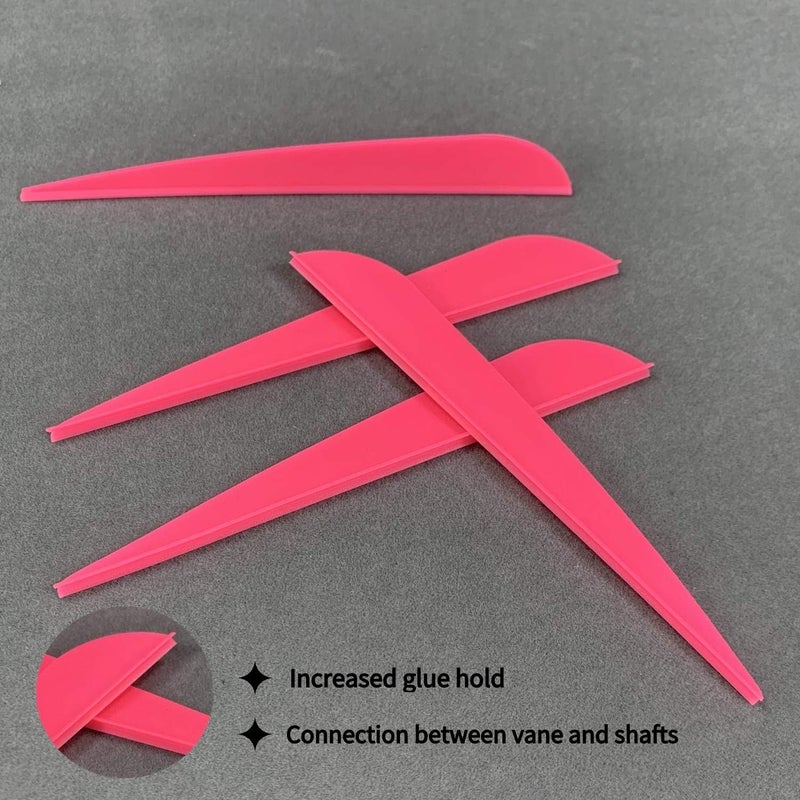 Letszhu Arrows Vanes 4 Inch Plastic Feather Fletching for DIY Archery Arrows 50 Pack… - Image 5