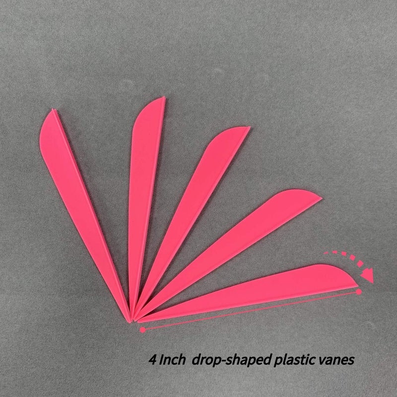 Letszhu Arrows Vanes 4 Inch Plastic Feather Fletching for DIY Archery Arrows 50 Pack… - Image 4