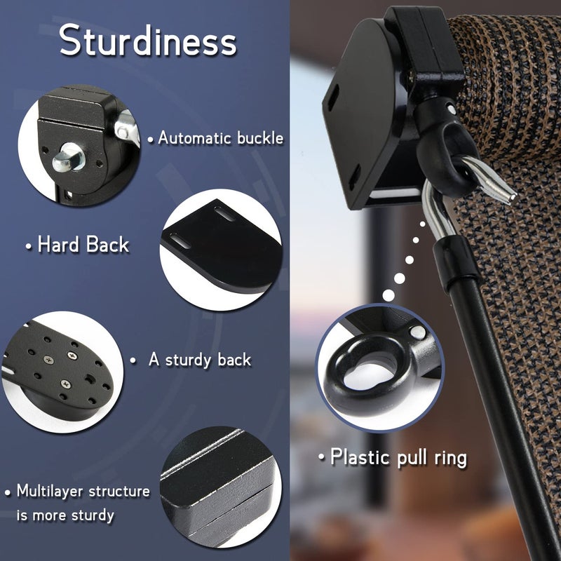 Lihopefe رولر أعمى التثبيت أجزاء استبدال قوس Sunshade Cordless Crank Kit للدورة الخارجية Sunshade Sunshade في الهواء الطلق - Image 3