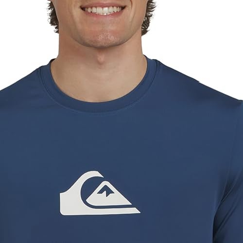 Quiksilver Mens Swimwear Regular Fit UPF 50 Long Sleeve Sun Tee Rash Guard Shirt Ensign Blue Large - Image 3