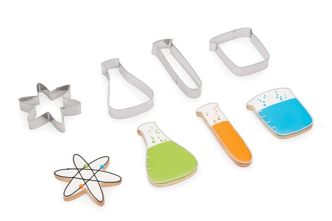 Fox Run Science Cookie Cutter Set, Chemistry Lab Cookie Cutters, Set of 4 - Image 1