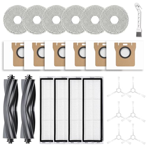 Klypticfit 24Pcs Replacement Parts Compatible with Dreame L10s Ultra/L10 Ultra Vacuum Accessories, 2 Main Brush, 4 HEPA Filters, 6 Mop Pads, 6 Dust Bags, 6 Side Brushes [Not for L10s Pro Ultra Heat] - Image 1