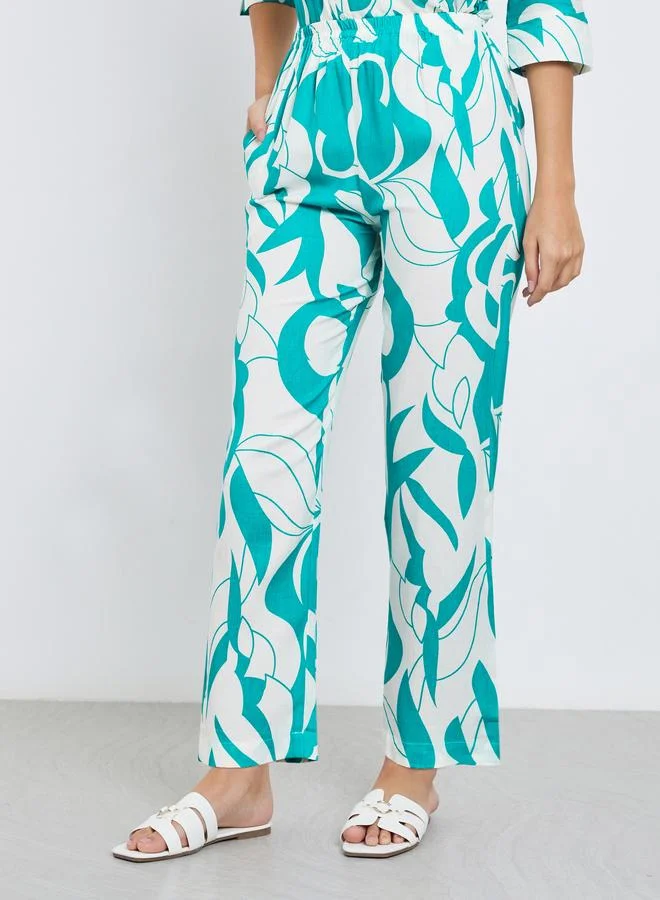 Maxim Creation Maxim Creation Women Abstract Print Top and Pants Co-Ords