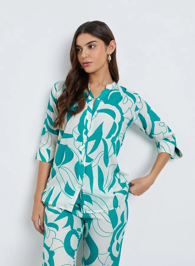 Maxim Creation Maxim Creation Women Abstract Print Top and Pants Co-Ords