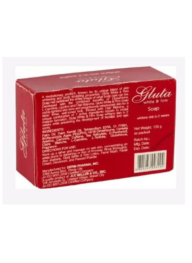Gluta Gluta White & Firm Glutathione Soap- 135gm Skin Whitening & Brightening For Men & Women  - Image 2