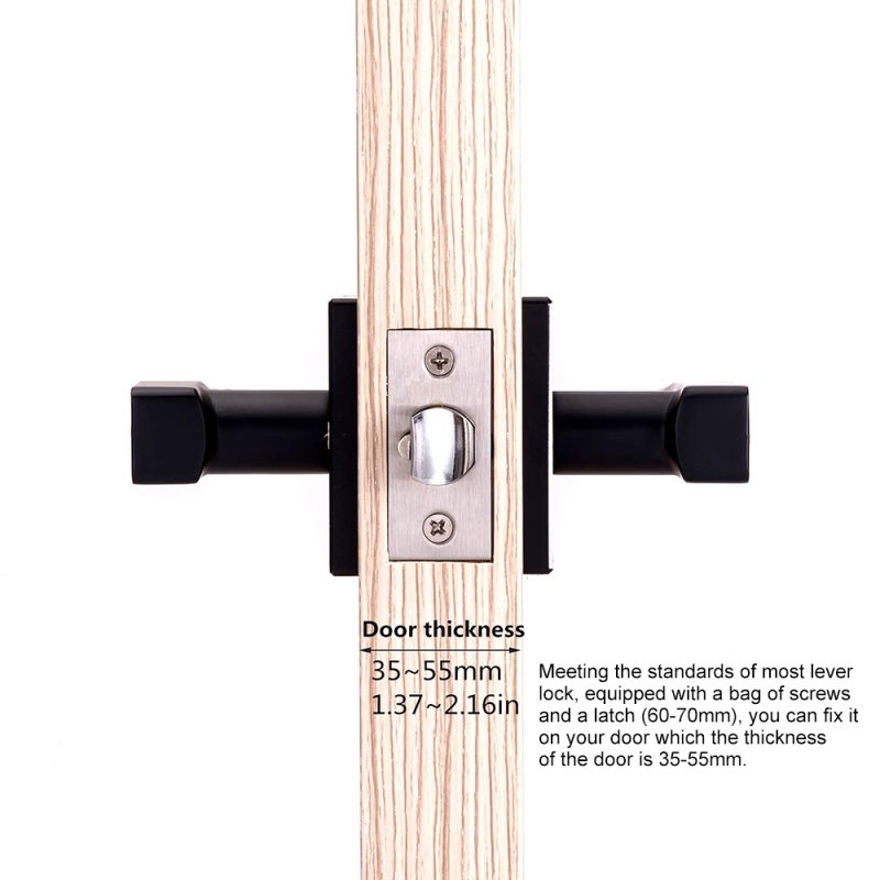 WAFU Fingerprint Door Lock: Black Zinc Alloy, 1-Second One-Step Access, Auto Lock - Smart App Code Unlock, Simple No-Cord Installation for Home Office Doors - Image 5