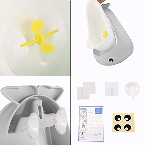 Foryee Potty Training Urinal for Boys Cute Whale with Funny Aiming Target - Gray - Image 5