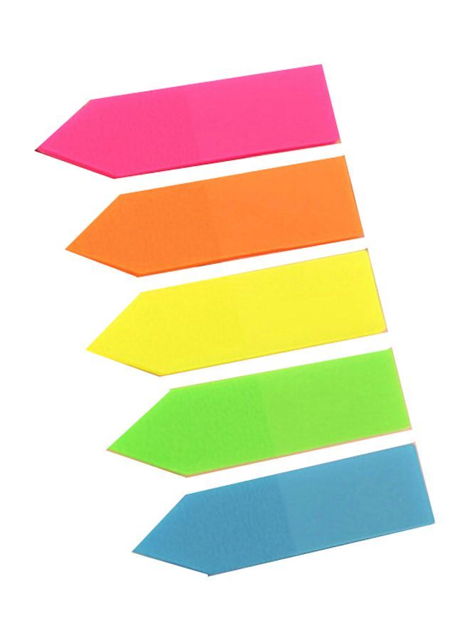 NIBEMINENT 10-Piece Arrow Shape Classification Index Sticky Note Set Pink/Green/Blue - Image 1