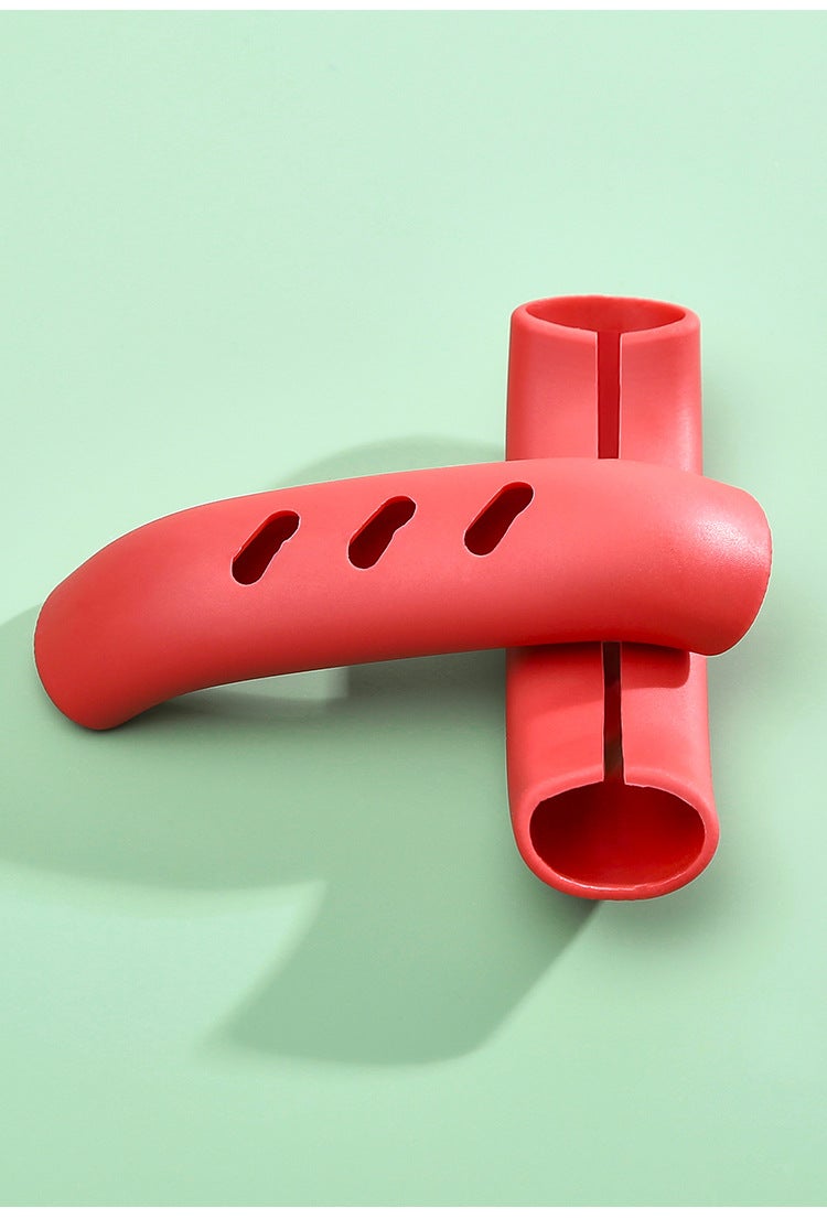 Silicone Handle Cover Heat-Resistant Pot Grip Red - Image 1