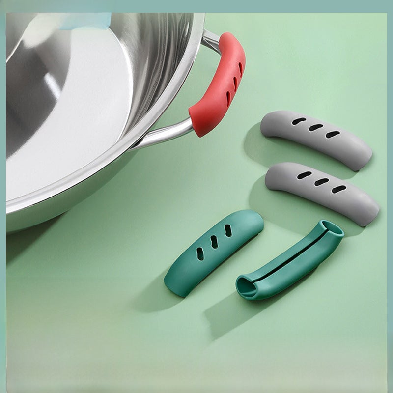 Silicone Handle Cover Heat-Resistant Pot Grip Red - Image 3