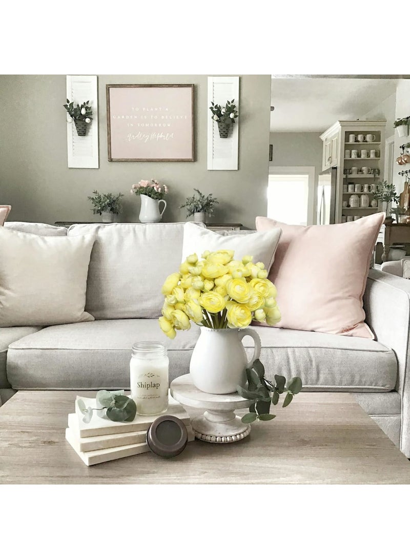 Excefore Artificial Ranunculus 2 Bouquets Artificial Flowers 12PCS Faux Ranunculus Flowers for Vase Filler Bouquet Wedding Decor Bridal Shower Floral Filler Flowers Centerpieces (Yellow) - Image 4