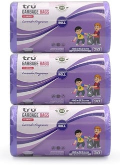 tru Lavender Scented Garbage Bags Compact Roll 46x52cm - Pack of 3 - pzsku/Z795A463D91068BF29FEEZ/45/_/1737718367/38fc30d2-ec98-4852-b81a-3827a16ded06