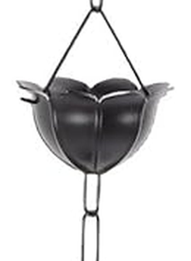 سلسلة مطر من سبائك الألومنيوم 3 أقدام سوداء زخرفية لمزراب المطر سهلة التركيب - Image 2