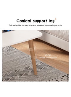 Occuwzz Coffee Table Sofa Table Open Storage Wooden Coffee Table with Drawers Modern Coffee Table Living Room Sofa Side Table  - Image 4