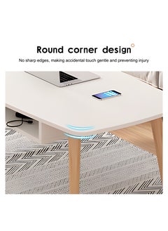 Occuwzz Coffee Table Sofa Table Open Storage Wooden Coffee Table with Drawers Modern Coffee Table Living Room Sofa Side Table  - Image 3