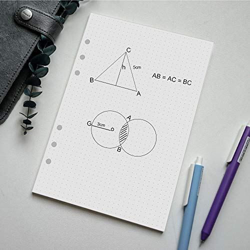 Getvow A5 Dot Grid Refill Paper, 6 Hold Punched, 100gsm White Paper… - Image 4