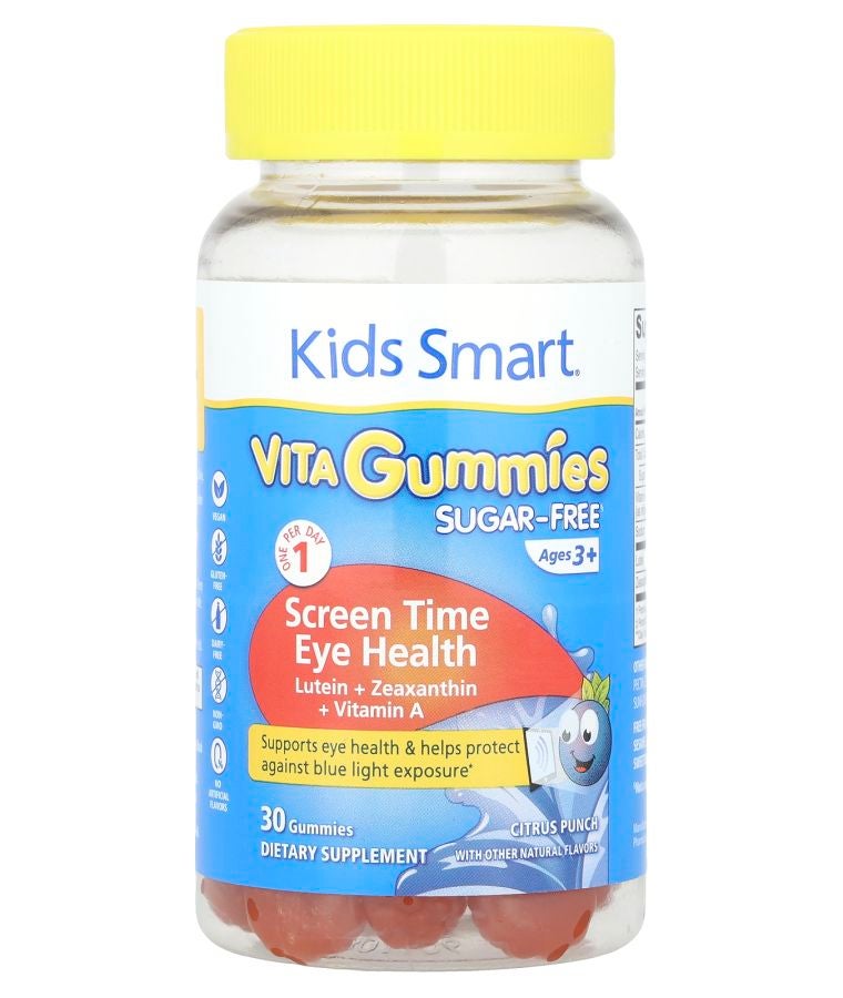 Screen Time Eye Health Sugar Free Ages 3+ Citrus Punch 30 Gummies