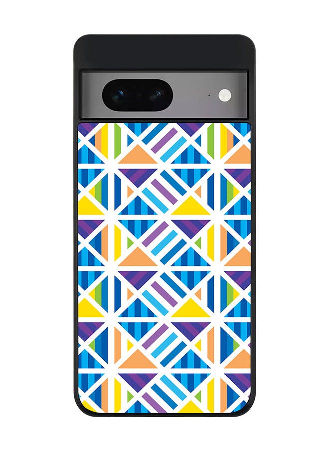 Stylizedd - Rugged Black edge case for Google Pixel 7 Slim fit Soft Case Flexible Rubber Edges Anti Drop TPU Gel Thin Cover - Greek Tiles - Image 1