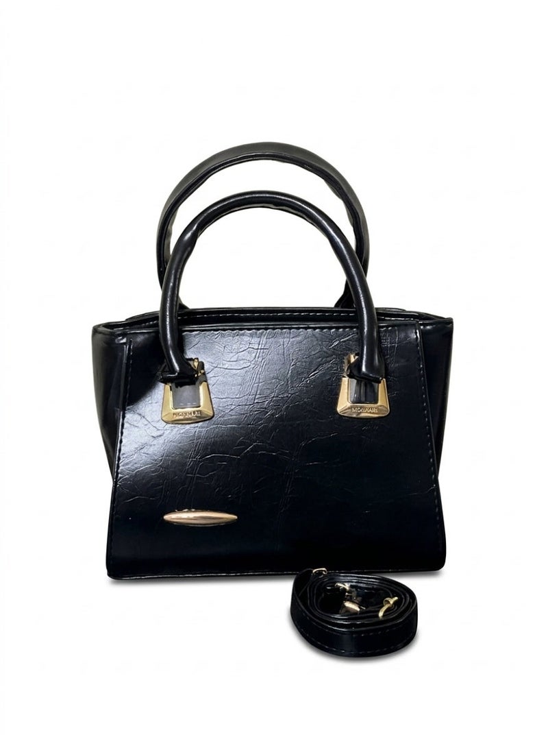 لايف ستيلاش  حقيبه يد جلد للنساء - اسود ZH-8 - Image 3