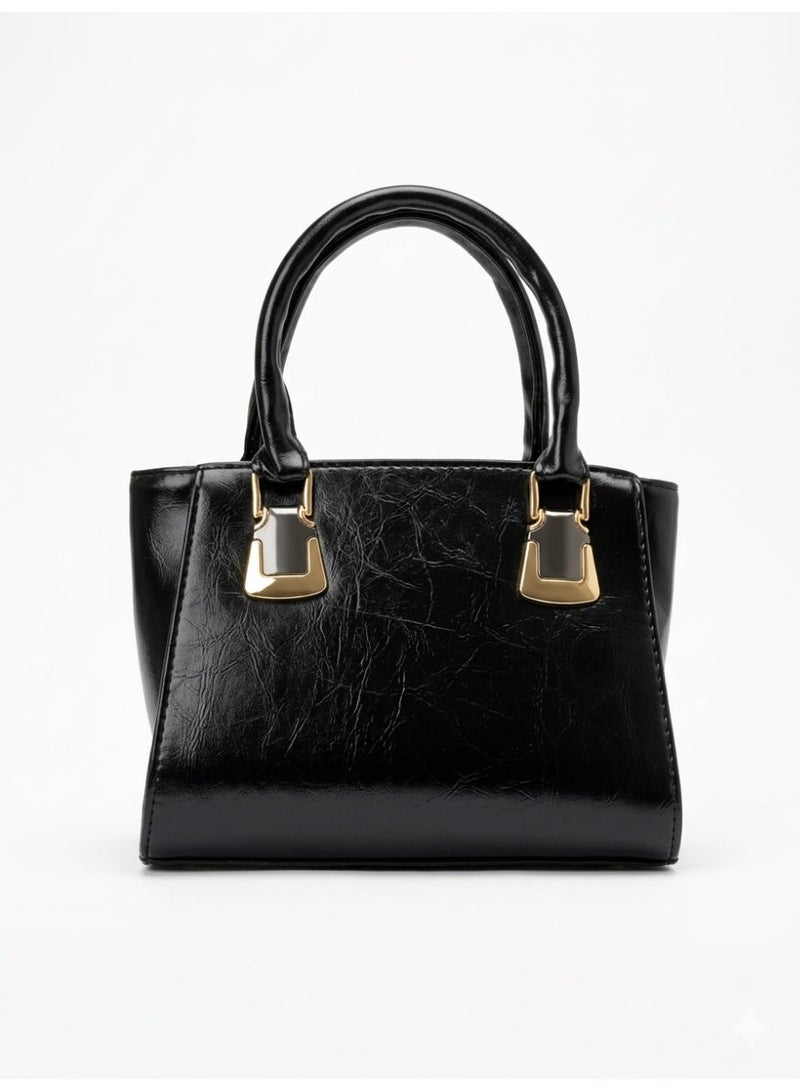 لايف ستيلاش  حقيبه يد جلد للنساء - اسود ZH-8 - Image 2