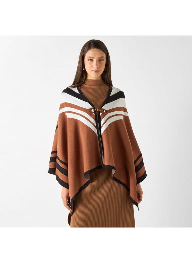 Iconic Iconic Textured Reversable Asymmetric Poncho  - Image 1