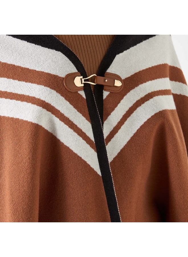 Iconic Iconic Textured Reversable Asymmetric Poncho  - Image 4