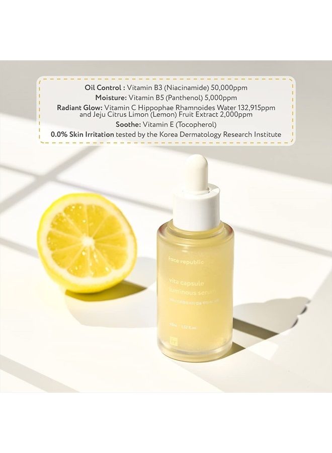 Face Republic Vita Capsule Luminous Serum 45mL | Vegan Certified | Radiant Glow for Dull, Dry Skin | Mild Serum | No Artificial Fragrance | Cruelty-Free | Korean Skin Care - Image 5