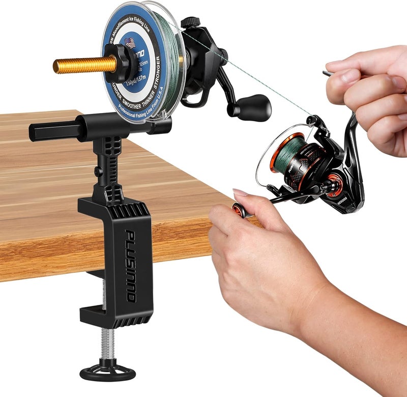 PLUSINNO Fishing Line Spooler For Fishing Reels, Fishing Gear And Equipment Gift For men With Unwinding Function Versatile for Thick & Thin Rods, Works with Spinning Reel, Cast Reel Without Line Twist - Image 1