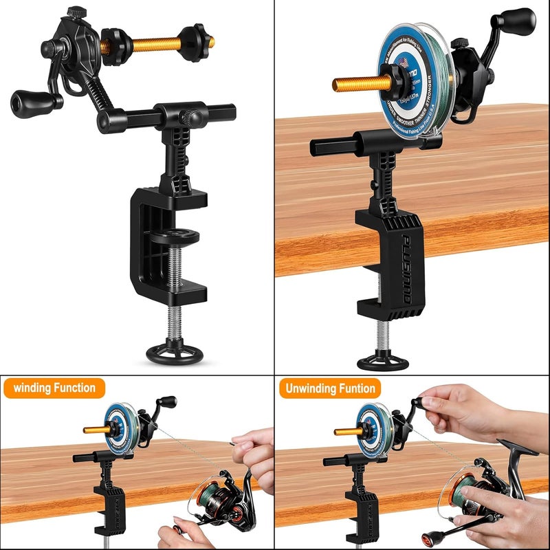 PLUSINNO Fishing Line Spooler For Fishing Reels, Fishing Gear And Equipment Gift For men With Unwinding Function Versatile for Thick & Thin Rods, Works with Spinning Reel, Cast Reel Without Line Twist - Image 3