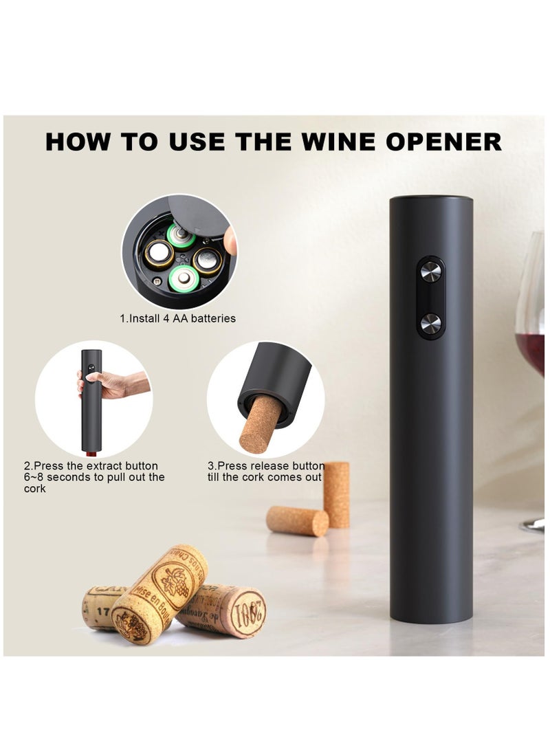 SOLARAE Electric Wine Opener, Automatic Corkscrews Wine Bottles Openers, Battery Operated Reusable Wine Remover for Wine Lover Gift Home Kitchen Party, Batteries not included - Image 3
