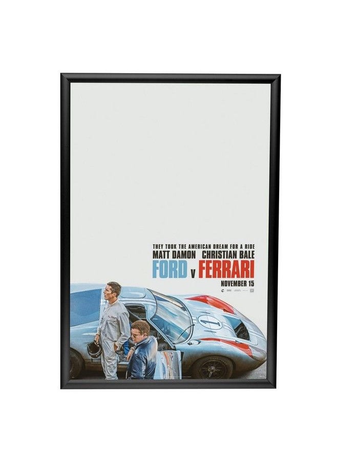 SnapeZo - Poster Frame 24X36 Inches Black 1 Inch Aluminum Profile Frontloading Snap Frame Wall Mounting Sleek Series - Image 1