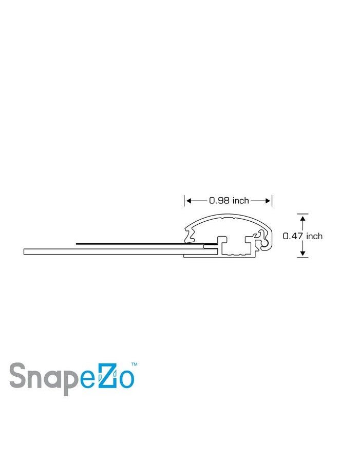 SnapeZo - Poster Frame 24X36 Inches Black 1 Inch Aluminum Profile Frontloading Snap Frame Wall Mounting Sleek Series - Image 1