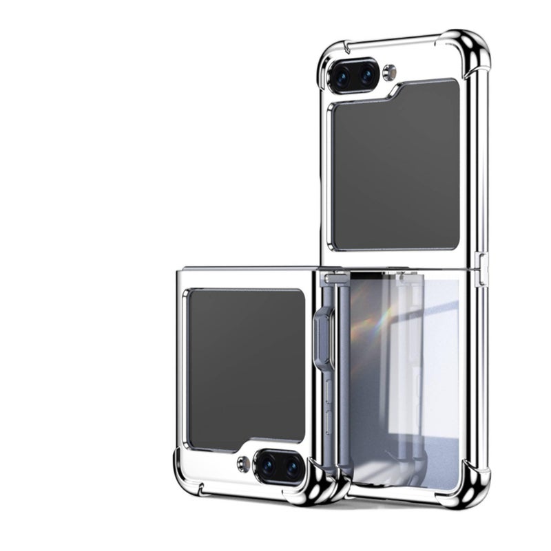 Drop Protection TPU , , Cover for Samsung Galaxy Z Flip 4 , Silver for Tabletop Use - Image 1