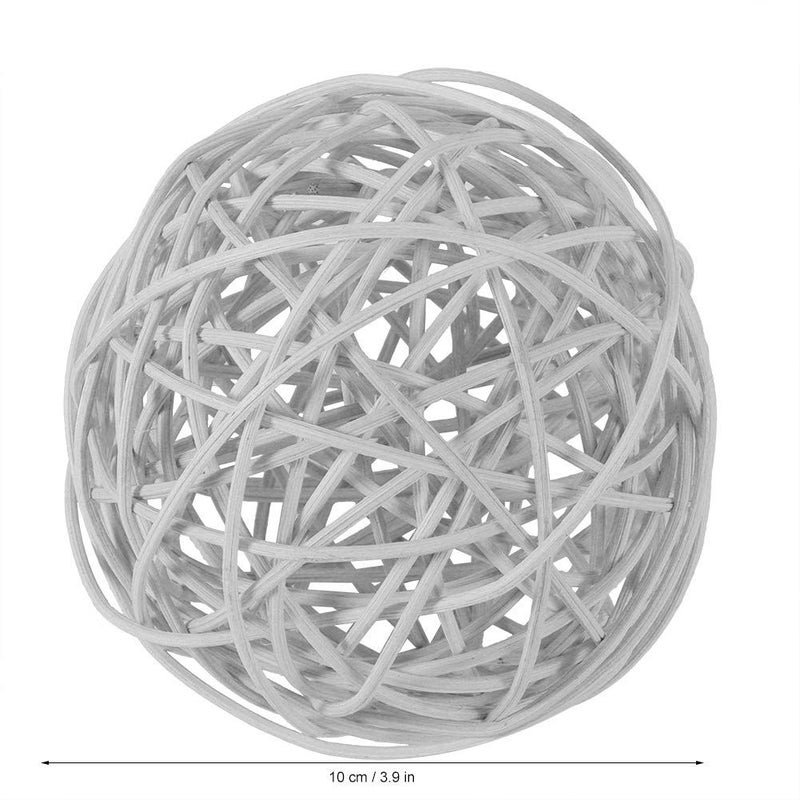 Silver Rattan Balls 6Pcs Wall Hanging Decor Photography Props Wedding Party Birthday - Image 3