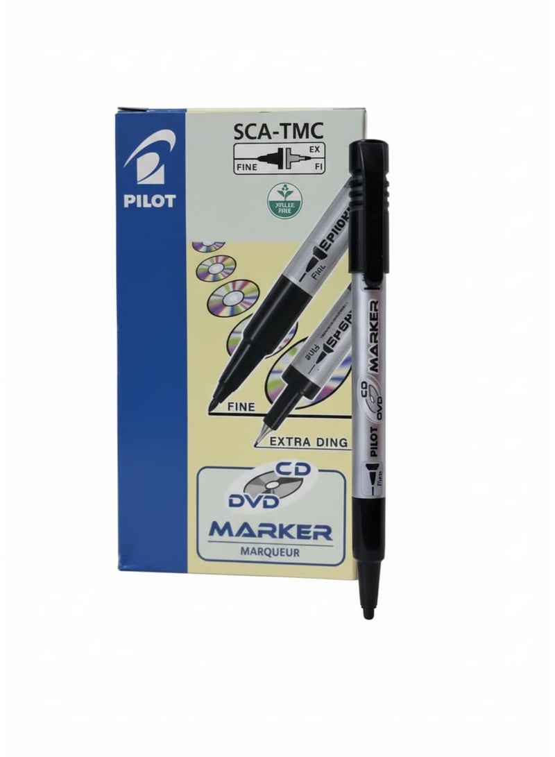 بايلوت قلم تحديد أقراص DVD/CD من بايلوت رأس دقيق – 12 قطعة (دزينة) - Image 3