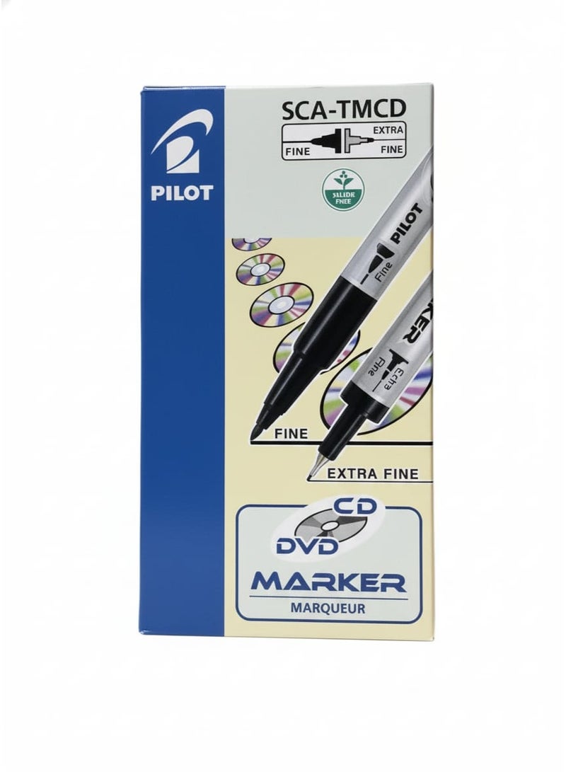 بايلوت قلم تحديد أقراص DVD/CD من بايلوت رأس دقيق – 12 قطعة (دزينة) - Image 1