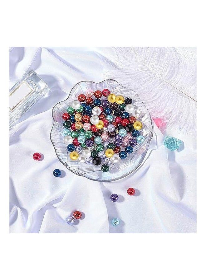 - 270 Pieces 15 Colours Round Glass Beads Pearl - Image 3