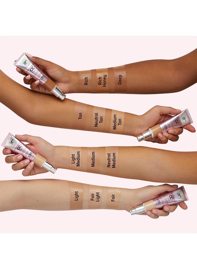 إت كريم CC+ إلومينيشن بياض (W): تصحيح لوني، كريم أساس بتغطية كاملة مع عامل حماية من الشمس SPF 50+ - Image 4