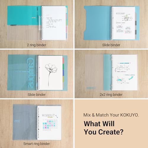 Kokuyo Campus Loose Leaf Paper, A4 Filler Paper with B 6mm Dot Ruled, 50 Sheets 75 GSM Sarasara Smooth Writing, 30 Holes, 11-3/4"x8-1/4” Binder Notebook Bleed Resistant Paper. Japan Import (NO-816BTN) - Image 5