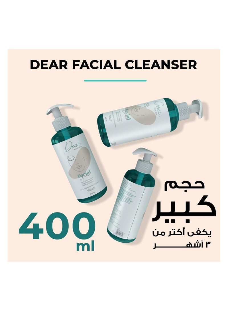 DEAR Facial Cleanser For Oily & Acne Prone Skin 400ml - Image 2