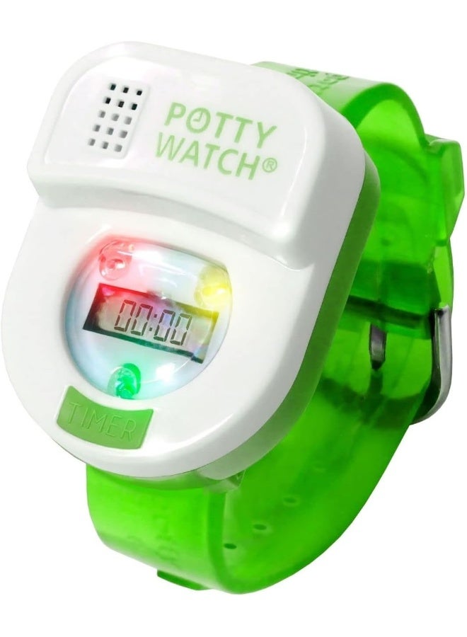 POTTY TIME Potty Watch for Kids Potty Training - Potty Training Watch with 3 Fun Flashing Lights and Music - Water-Resistant Watch - Potty Watch Remind Kids Every 30, 60 or 90 Minutes - Green - Image 1