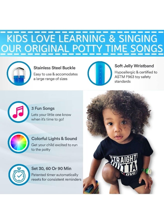 POTTY TIME Potty Watch for Kids Potty Training - Potty Training Watch with 3 Fun Flashing Lights and Music - Water-Resistant Watch - Potty Watch Remind Kids Every 30, 60 or 90 Minutes - Green - Image 4