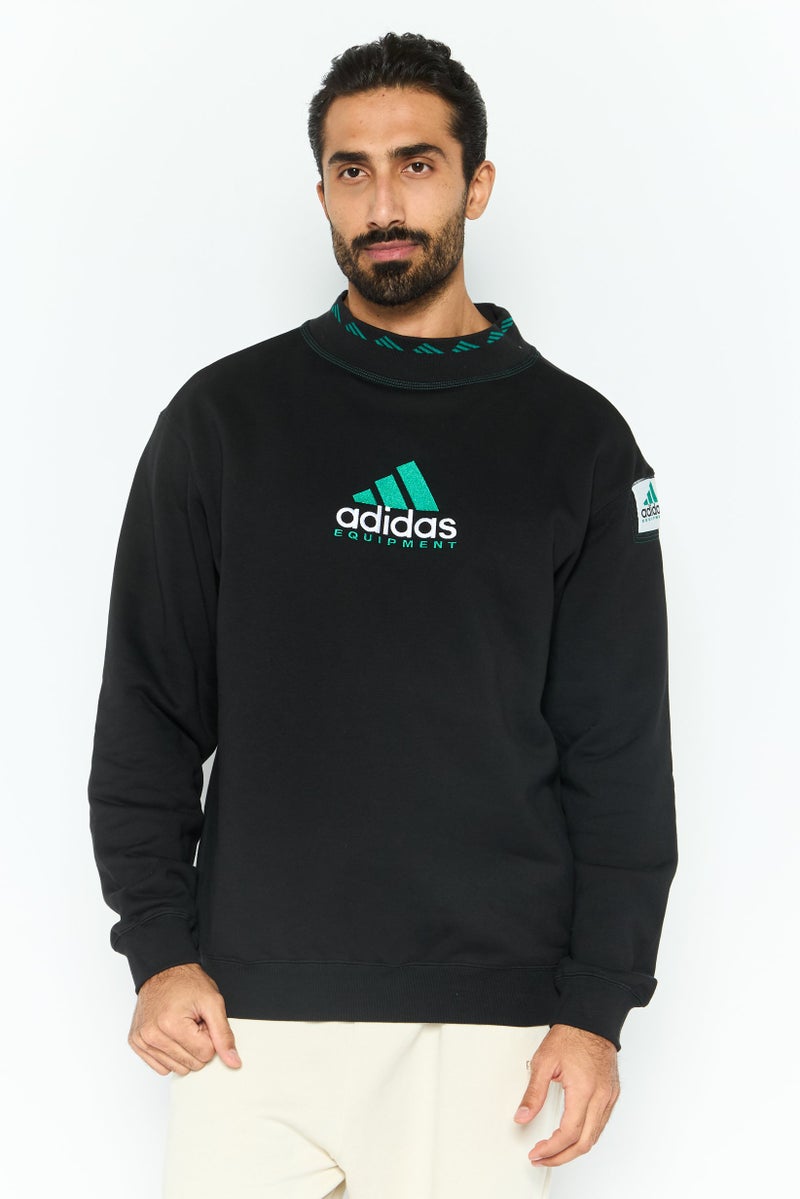 Adidas Men Sportswear Fit Long Sleeve Training Sweatshirt, Black - Image 1
