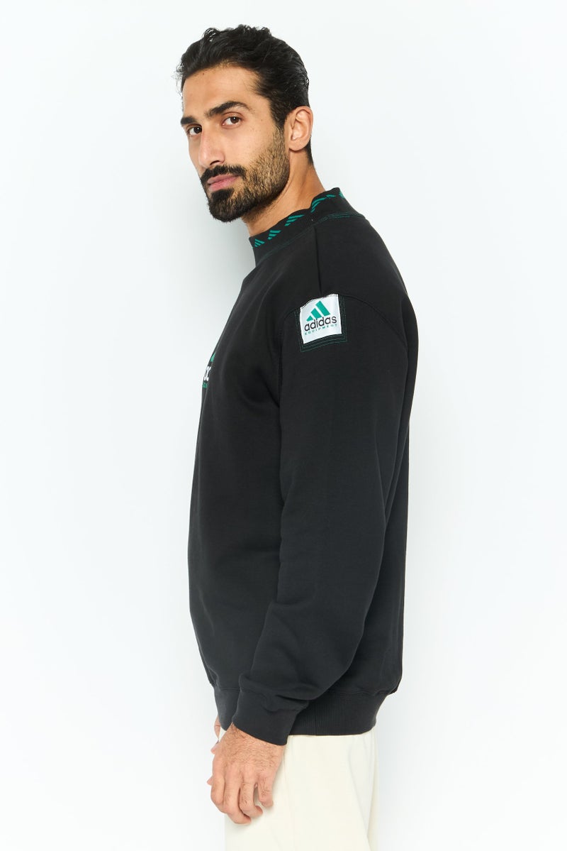 Adidas Men Sportswear Fit Long Sleeve Training Sweatshirt, Black - Image 3